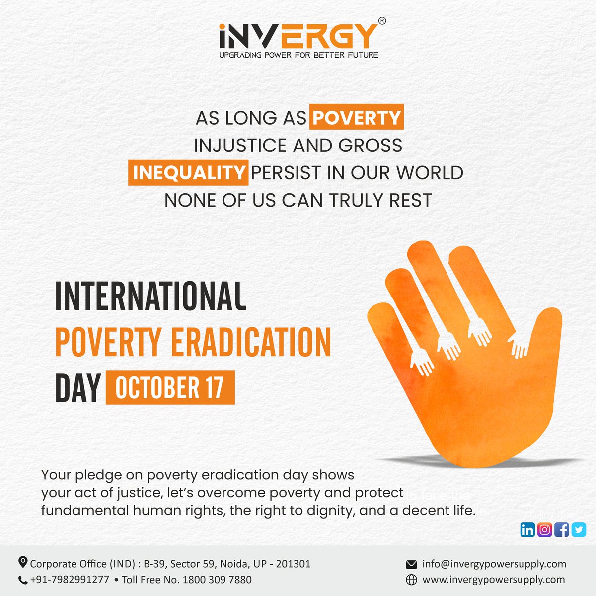 Invergylimited's tweet photo. It's International Day for the Eradication of Poverty. Let's end poverty in all its forms everywhere. https://t.co/Y0RRcsNQAZ