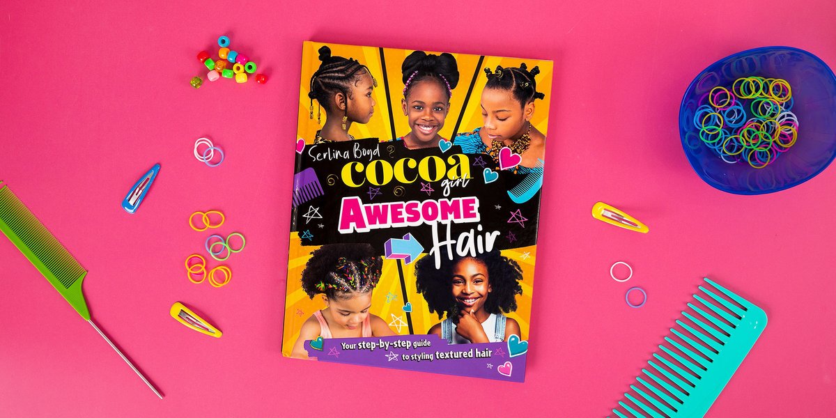 Inspired by her 6-year-old daughter, #SerlinaBoyd launched <a href="/cocoagirlmag/">cocoagirlmag</a> during lockdown to empower Black girls around the world.

Now her book, #CocoaGirlAwesomeHair, is a celebration of beautiful textured hair, with step-by-step tutorials to amazing styles!

#BHM
<a href="/FarshoreBooks/">Farshore</a>