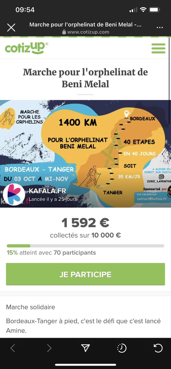A_Zouzou3369's tweet photo. Début de la 3eme semaine on lâche pas ! #Bordeaux #Maroc #apied 🙏🏽 https://t.co/uaQr72LnTl