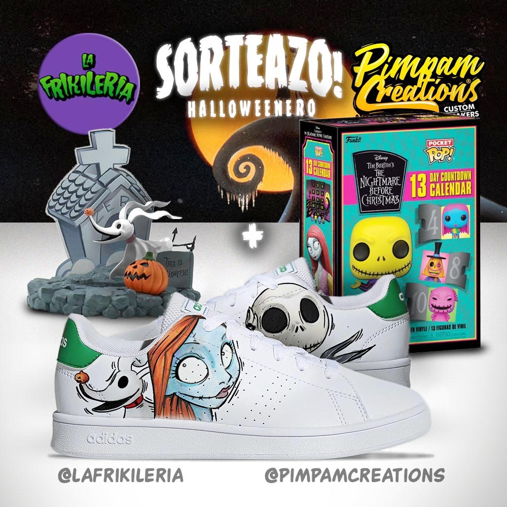SORTEO HALLOWEEN! 👻
Llévate un pack de #PesadillaAntesdeNavidad: Adidas Personalizadas por <a href="/pimpamcreations/">Pimpamcreations</a> + figura y calendario, así:

🎃 RT
🎃 Sigue a 
<a href="/pimpamcreations/">Pimpamcreations</a>
 y 
<a href="/frikileria/">La Frikileria</a>

🎃 Comenta con #SorteoFrikileriaPimpam

Resultado el 24👇🏻 lafrikileria.com/sorteos 🍀