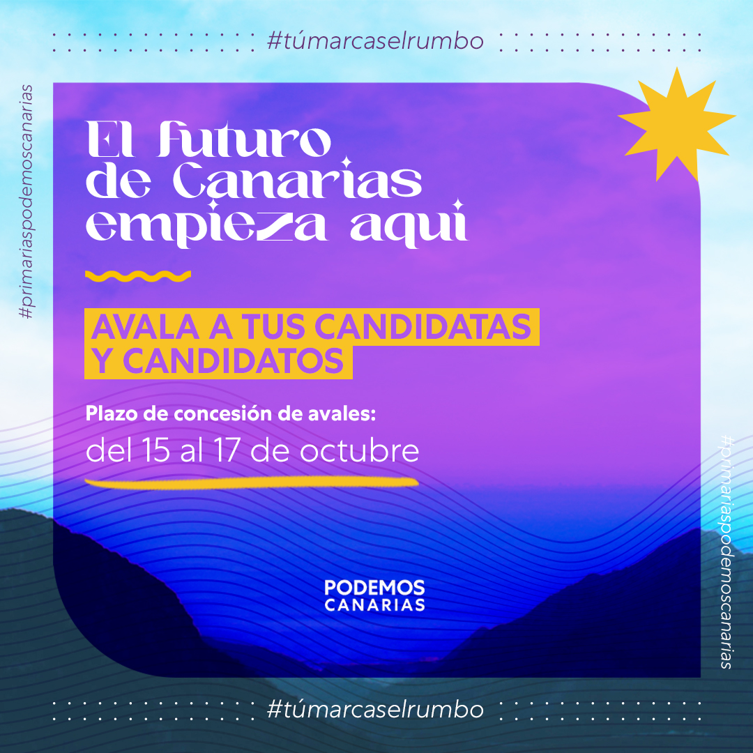 cryptoethlzq's tweet photo. Último día! Tienes hasta las 22:59 (hora canaria) para avalar a las compañeras y compañeros candidatos en nuestras primarias 👇🗳️

☑️avales autonómicos 
https://t.co/LGMjTC4gOx
☑️avales municipales
https://t.co/wYBdopljBX
☑️avales insulares 
https://t.co/4QmGJZXJcx https://t.co/nikvGzI14Z