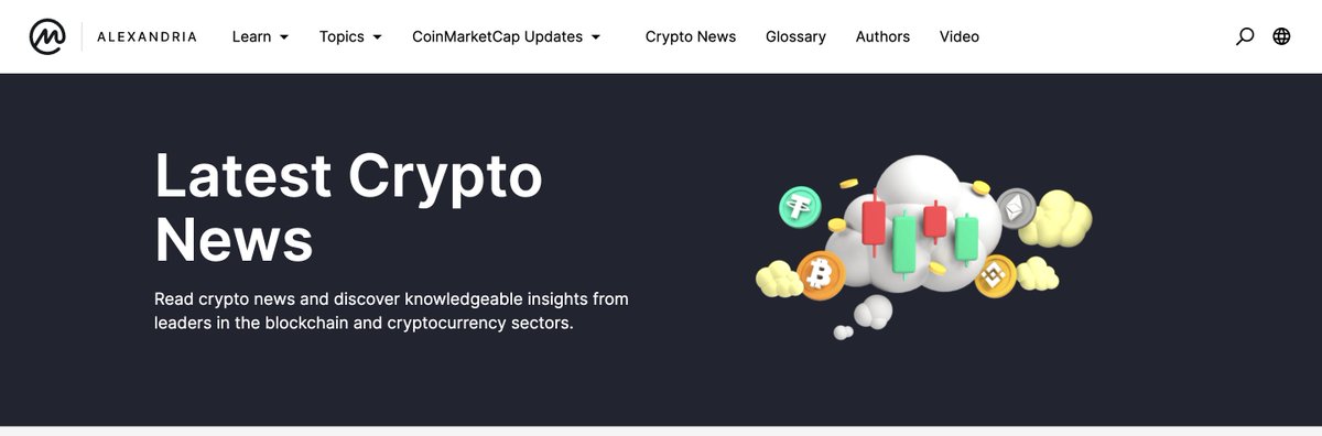 CoinMarketCap's tweet image. Where can you check all the latest #cryptonews to become a #crypto pro? 💪 

@CMCAlexandria is the place as we bring you all the hottest daily stories in the field! 

👉 Details: coinmarketcap.com/alexandria/cat…