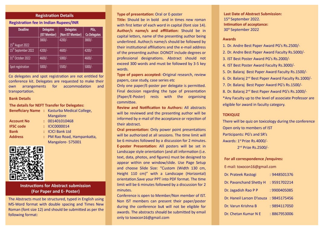 "Toxocon - 16", National Conference organized by the department of Forensic Medicine and Toxicology, <a href="/KMC_Mangalore/">KMC Mangalore</a>, <a href="/MAHE_Manipal/">Manipal Academy of Higher Education</a> 
<a href="/DrBUnnikrishnan/">UNNIKRISHNAN B</a>  <a href="/suresh06121975/">Dr B Suresh Kumar Shetty</a>  <a href="/BaligaShrikala/">Shrikala Baliga</a> <a href="/ppjrao/">Dr jagadish rao padubidri</a> 
#conference #toxicology #medicalcurriculum