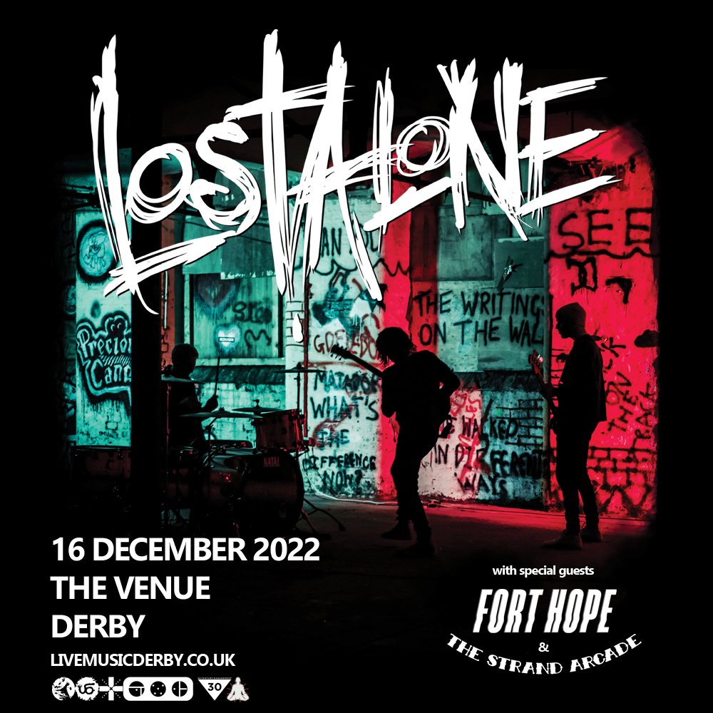 after returning from the wilderness in May, we are delighted to bring back the iconic <a href="/lostalone/">LostAlone</a> Hometown Christmas Show on 16 December

support from <a href="/FortHopeMusic/">Fort Hope</a> &amp; The Strand Arcade

tickets 🎟 > bit.ly/LA-DBY