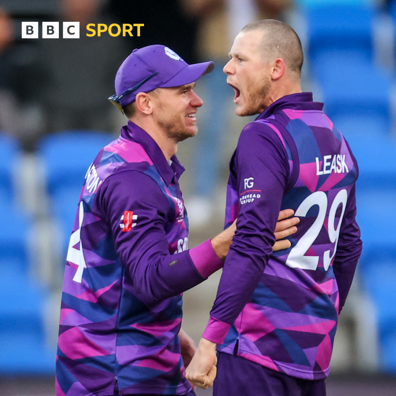 BBCSport's tweet photo. Scotland started their #T20WorldCup campaign in brilliant fashion by shocking two-time winners West Indies 💪

#BBCCricket