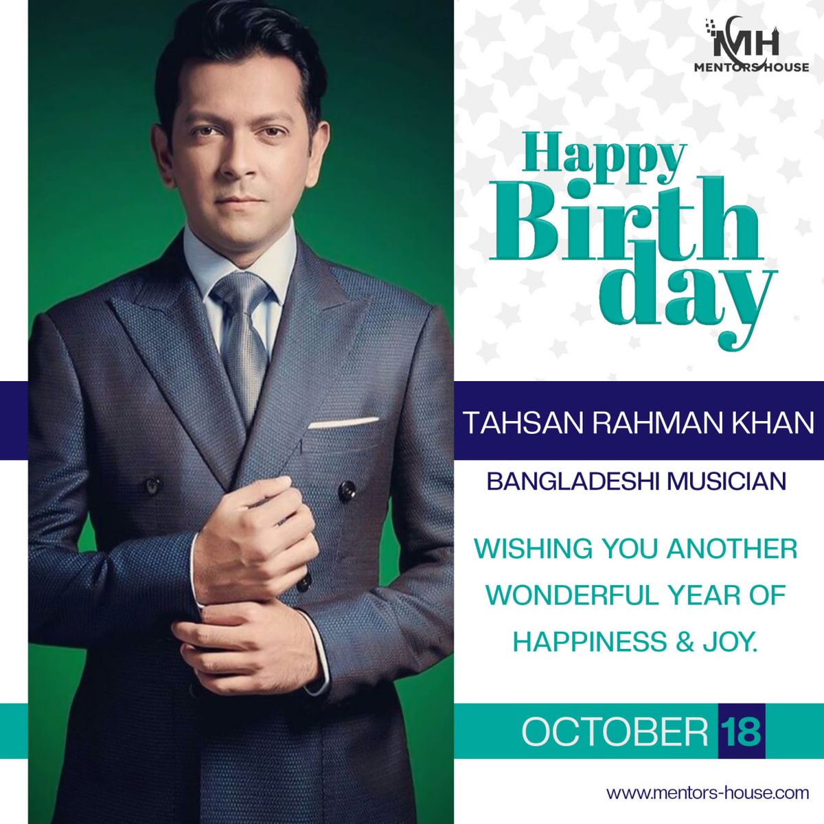 Happy birthday to one of the famous #Bangladeshi_musicians and actors, #Tahsan_Rahman_Khan. He was born on October 18, 1979 in Bikrampur.
Wish him have a happy and successful life.

#mentors_house
#digitalmarketingagency
#digitalmarketing

Visit us : mentors-house.com