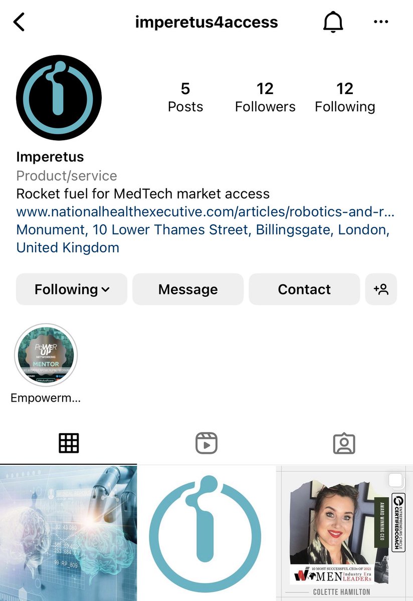 imperetus's tweet photo. 📷 ‘Rocket Fuel for #MedTechAccess.’ Keep up to date with @imperetus latest news, views & training - direct from our brand new official @instagram account.
🌎 https://t.co/aE2Fo9qvDs
#Impetetus #MedTech #Instagram #MarketAccess #MedTechSolutions https://t.co/8mfdVmVJeN