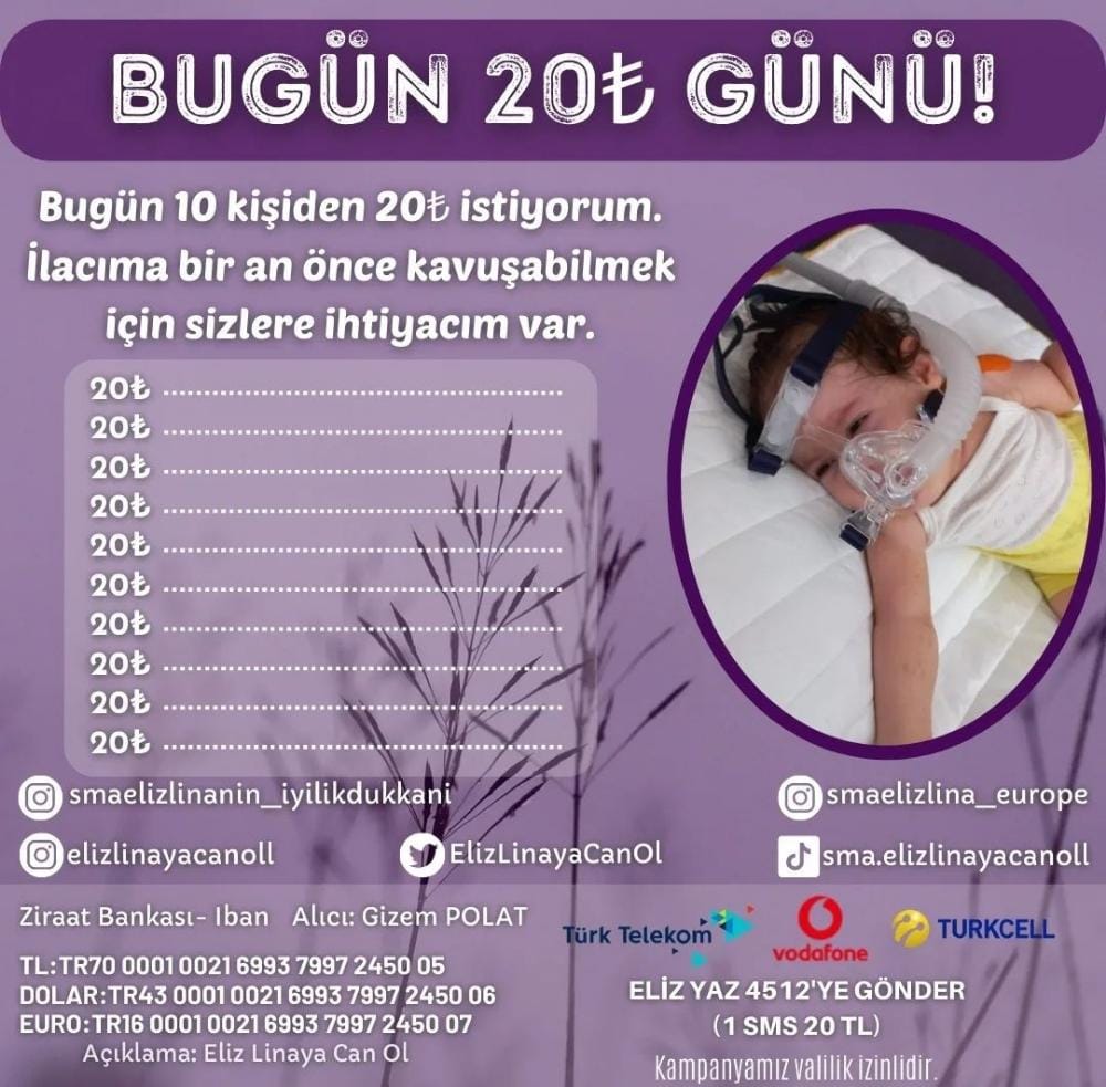 Sadece 20 TL ile yavrumuza nefes olmak ister misiniz 🙏 Eliz Lina sizlerin desteği ile kurtulabilir🙏 Destekleriniz için valilik izinli iban bilgilerimiz; TR70 0001 0021 6993 7997 2450 05 Alıcı;Gizem Polat #pazartesi #BJKvsTS #RealMadrid #bartin #EYT #liverpoolmancity #pazar