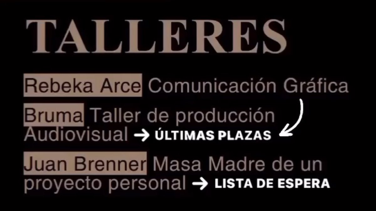 TALLERES 🔆 ¡ÚLTIMAS PLAZAS!

🗓 Del 10 al 12 de noviembre
📍 Arrecife, Lanzarote

ℹ️ veintinuevetrece.com