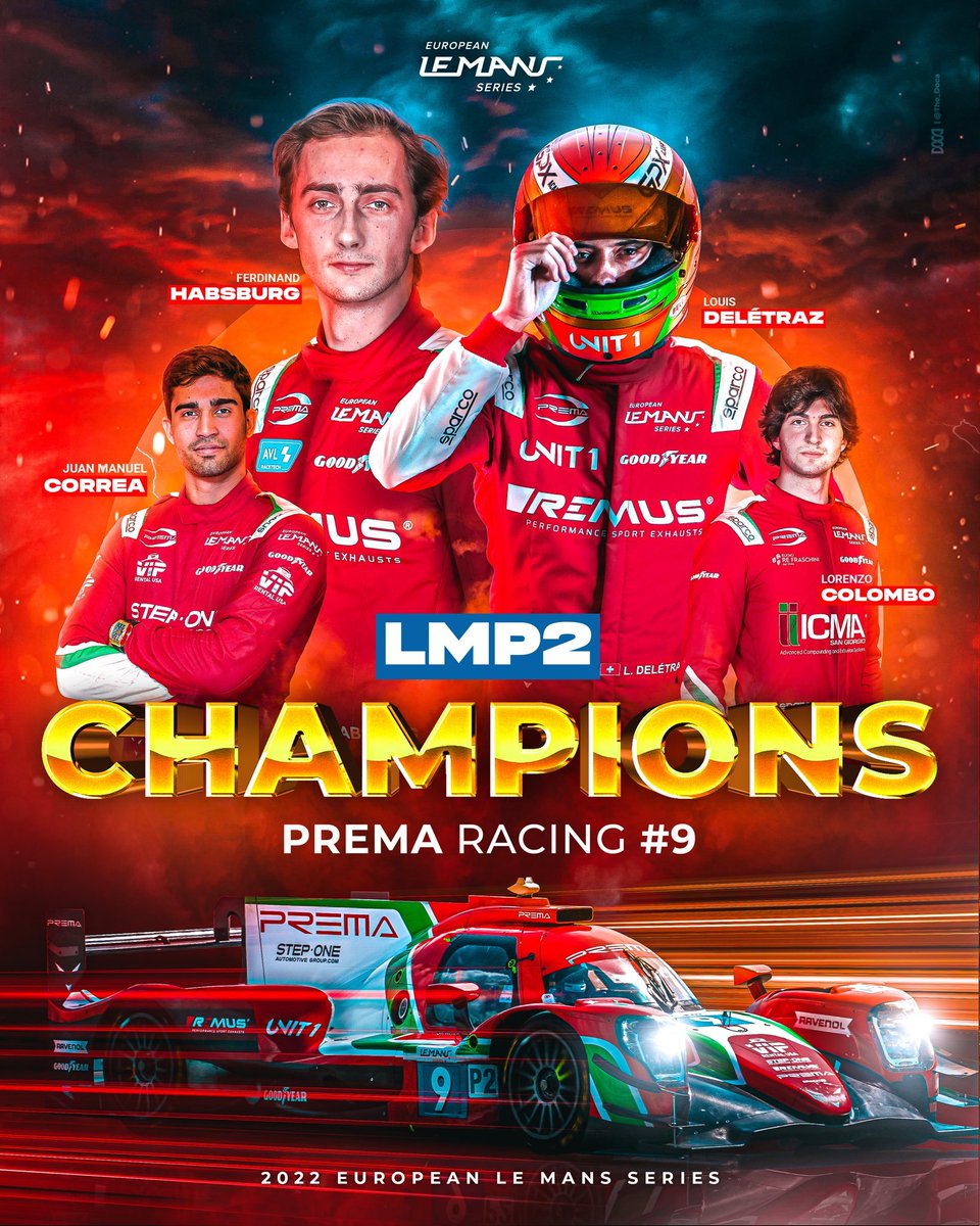 SalaStampRacing's tweet photo. I campioni di classe #LMP2 #LMP2ProAM #LMP3 #LMGTE dell'#ELMS per la stagione 2022.
L'ultimo atto sul circuito di Portimao con condizioni miste bagnato asciutto, hanno reso complicata la gestione.
📸 @EuropeanLMS https://t.co/x2FRxyzDrT