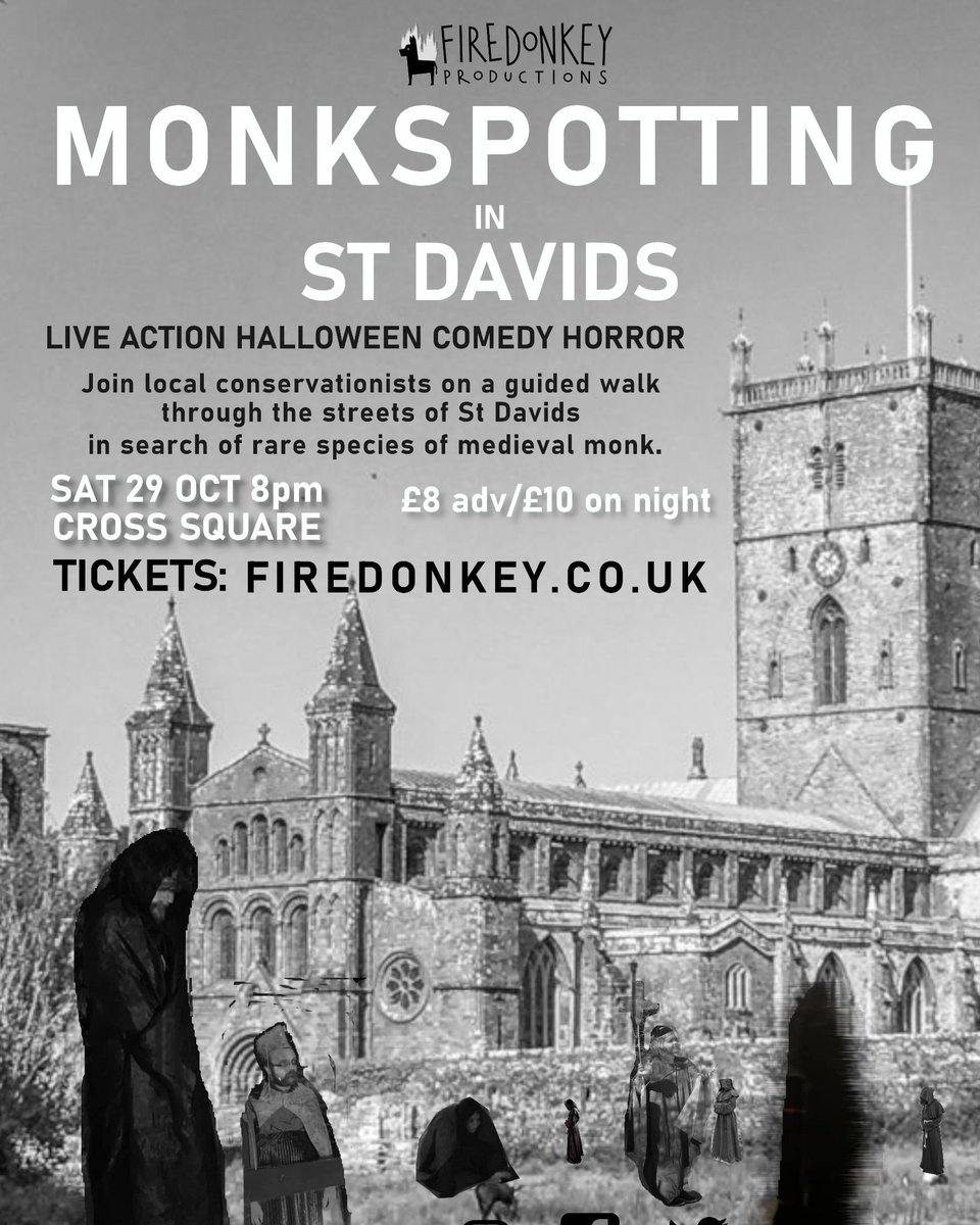 Not long now until the Halloween event of the year! (in the St Davids Peninsula region)

Suitable for monkspotters of all abilities.

Tickets available from firedonkey.co.uk/monkspotting

#halloween #pembrokeshire