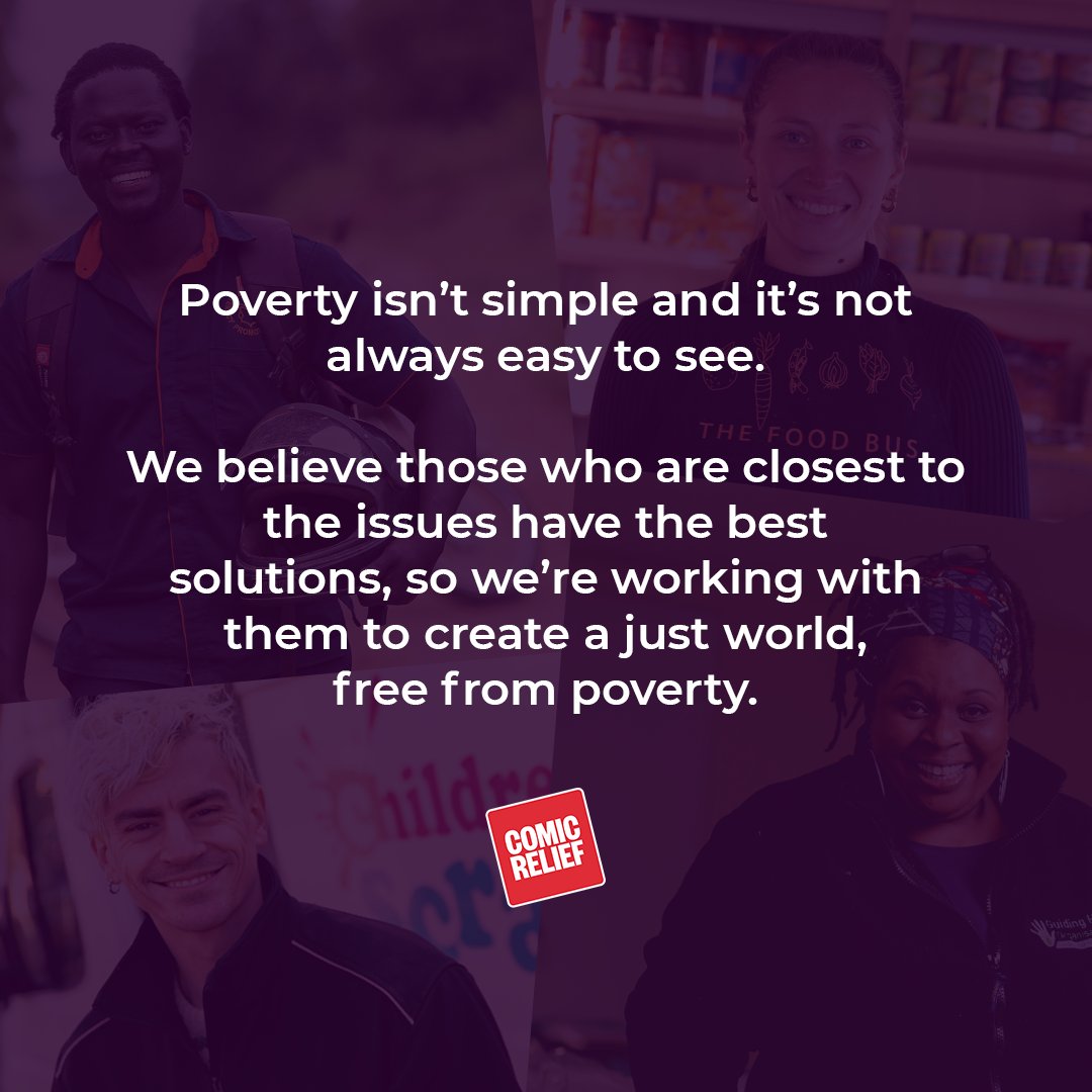 comicrelief's tweet image. We partner with amazing projects and organisations to make a difference to the lives of millions of people across the UK and around the world, supporting people to break free from poverty, violence and discrimination.
#InternationalDayOfEradicationOfPoverty
#EndPoverty