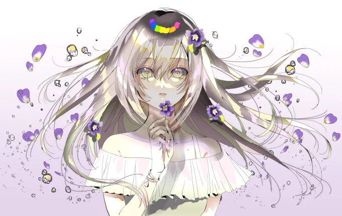 菫。#オリジナル#スミレ 