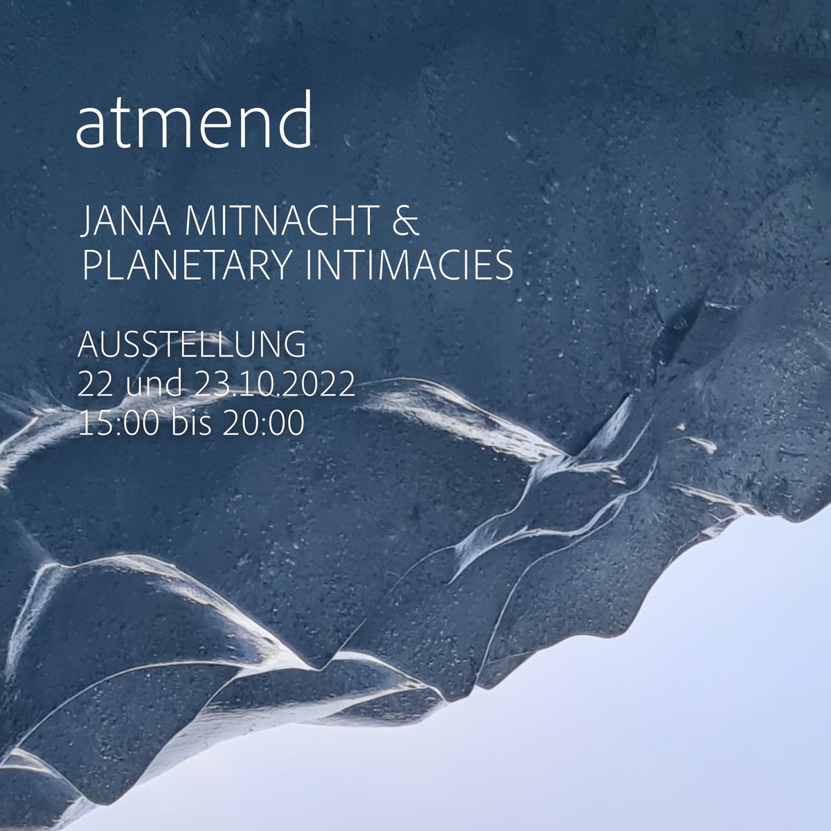 Mit „atmend" wird das Kulturgewächshaus Fürth am 22. &amp; 23.10. für 2 Tage zum Ausstellungsort des gleichnamigen, von LEONARDO im Rahmen des Open Calls „Faster Forward" geförderten Projekts.

Sa 22.10.2022 - So 23.10.2022
15 bis 20 Uhr

Bild: Jana Mitnacht &amp; Planetary Intimacies