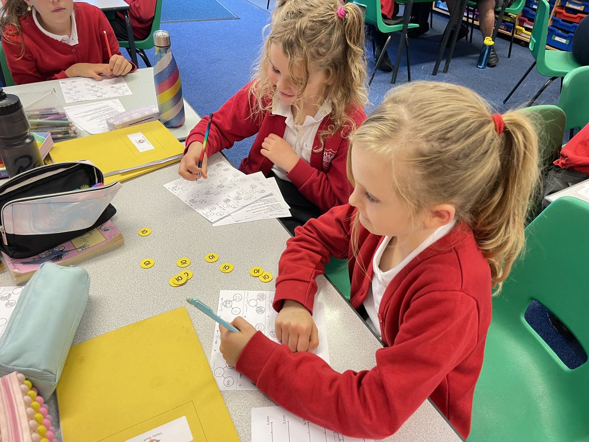 Barfordstpeters's tweet photo. Year 4 are revising their place value learning this morning with Miss Smith by completing a carousel of activities #bspMATHS https://t.co/JrUt6lDiCw