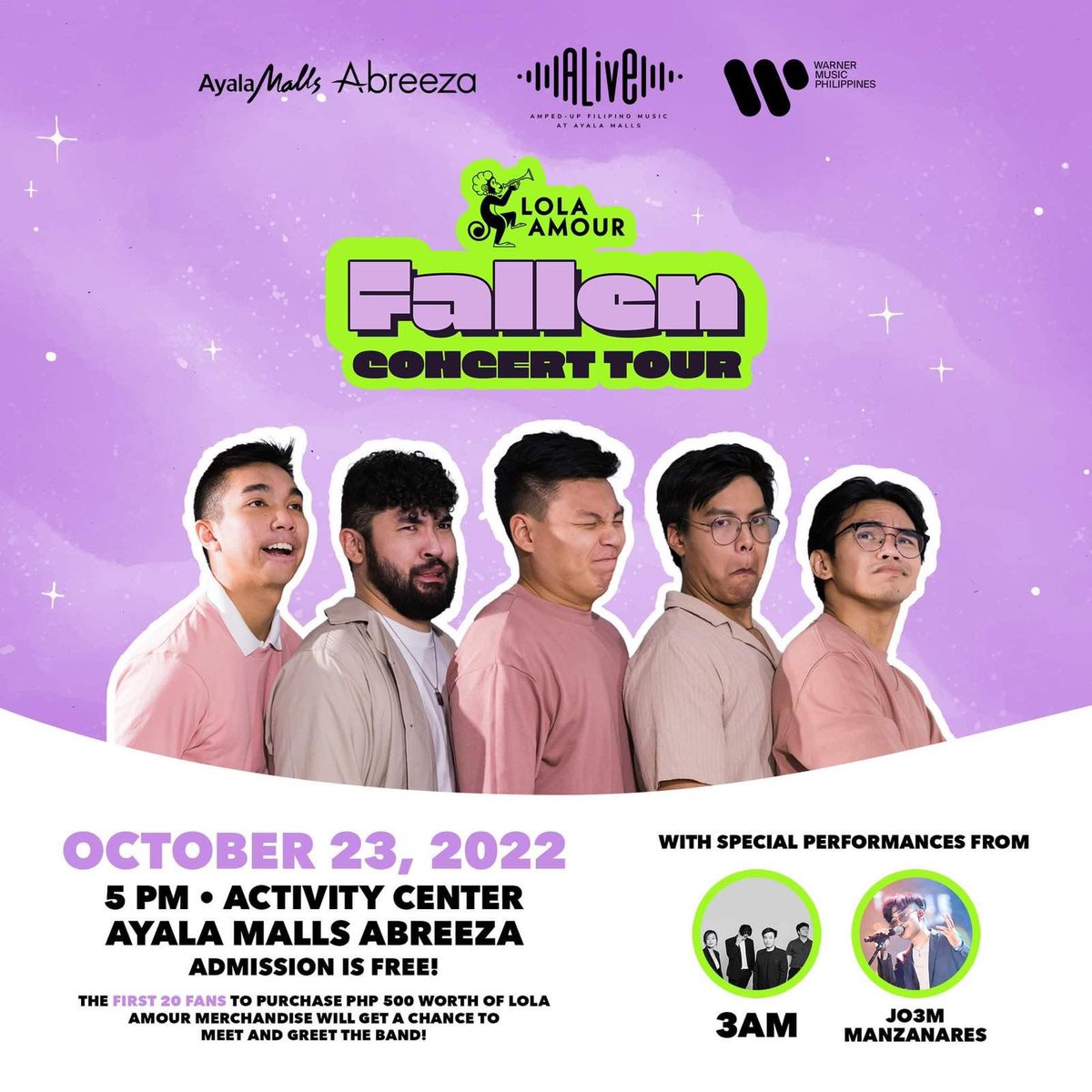 lolaamourmusic's tweet photo. Excited for this week ahead! 
Oct 21 - @AnyNamesOkay 5 year anniversary at 123 Block 
Oct 22 - #FallenTour UP Town Center 
Oct 23 - #FallenTour Abreeza, Davao 

See ya! https://t.co/Np8qyObahD