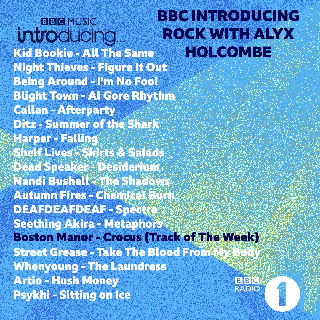 Great news!! The folks over at <a href="/Radio1RockShow/">Radio 1 Rock Show</a> will be playing I’m No Fool! It’ll be on between 1-2am UK Time, so make sure to tune in and stay awake if you need to. Some real bangers on this playlist. Much love <a href="/AlyxHolcombe/">Alyx Holcombe⚡</a> <a href="/BBCR1/">BBC Radio 1</a>