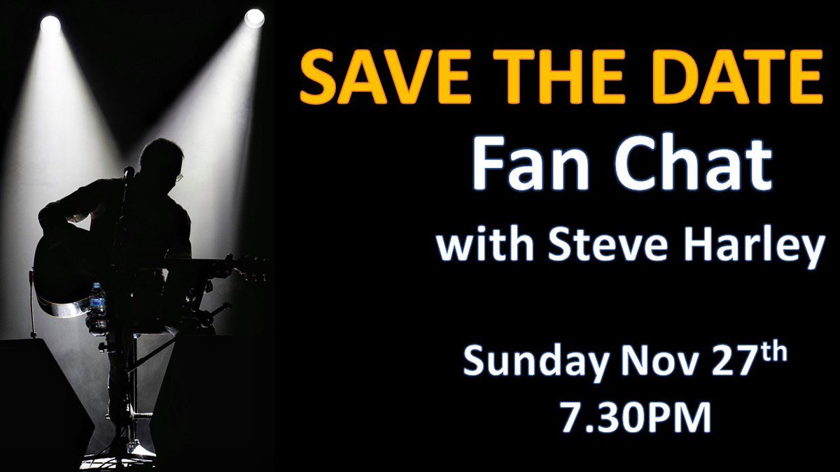We are pleased to share that Steve has agreed to host another 'Fan Chat' where he will talk about this year and look forward to next year.   Keep your eyes open for more details and details on how to ensure you are there, in person, Zooming with Steve on November 27th   Team SH