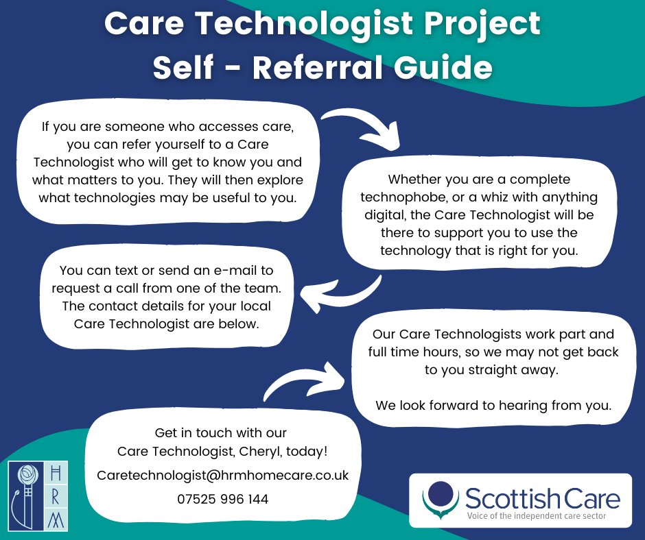 A reminder about the #DropIn session with #CareTechnologist, Cheryl, next Monday in #Kilmarnock 💙 📅 Monday 24th October 📍 75 London Road, Kilmarnock, KA3 7BP 🕜 1:30pm - 3:30pm #HRM #Homecare #Technology #Care #WeCare #ShineALight #CareAboutCare #CareToCare #Scottishcare