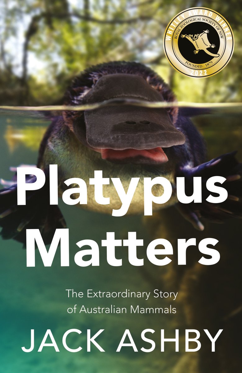 OH LOOK! It's the Australian cover of #PlatypusMatters with the @rzsnsw's badge on it for winning the Whitely Award for the best natural history book. 🏅🤩 A huge thanks to them, and to @WmCollinsBooks, @HarperCollinsUK, @HarperCollinsAU, @UChicagoPress and @pew_literary!