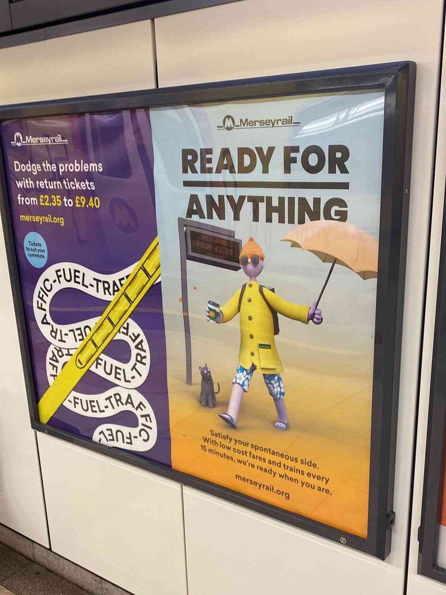 AgentMarket_X's tweet photo. Agent double-whammy!
Great to see two of our @merseyrail campaigns side by side out in the wild!
#ReadyforAnything #MakingGoodWork https://t.co/mYTAx0xyoN