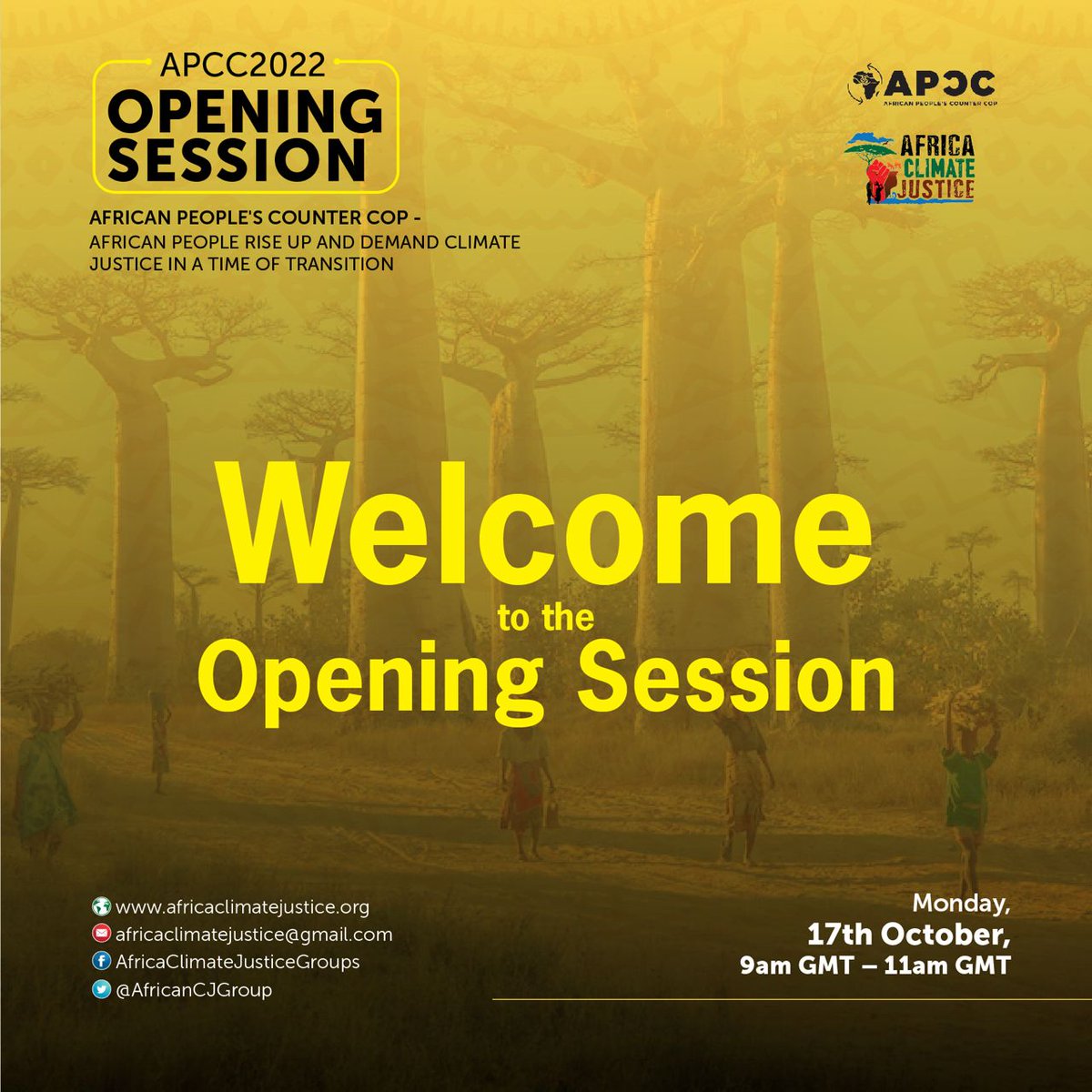 African People's Counter COP (APCC) 2022 is finally here! Welcome to the Opening session With @NnimmoB @diptimoz @VolaheryR Join us here us02web.zoom.us/webinar/regist… africaclimatejustice.org #APCC2022 #AfricaClimateJustice @FoEAfrica @groundWorkSA @LifeAfterC @NnimmoB @UNCCDcso