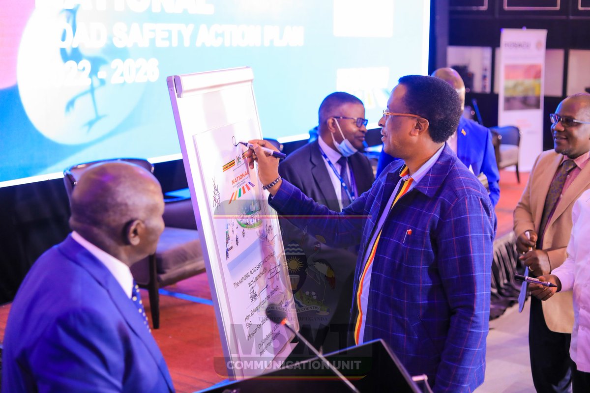 @GenWamala Launched the National Road Safety Action Plan 2022-2026. The plan recognizes that human factors contribute over 80% of the road crashes. 5 areas of focus. - Road Safety Mng't - Safe Road Infrastructure - Vehicle Safety - Safe Road Use - Post-Crash Response.