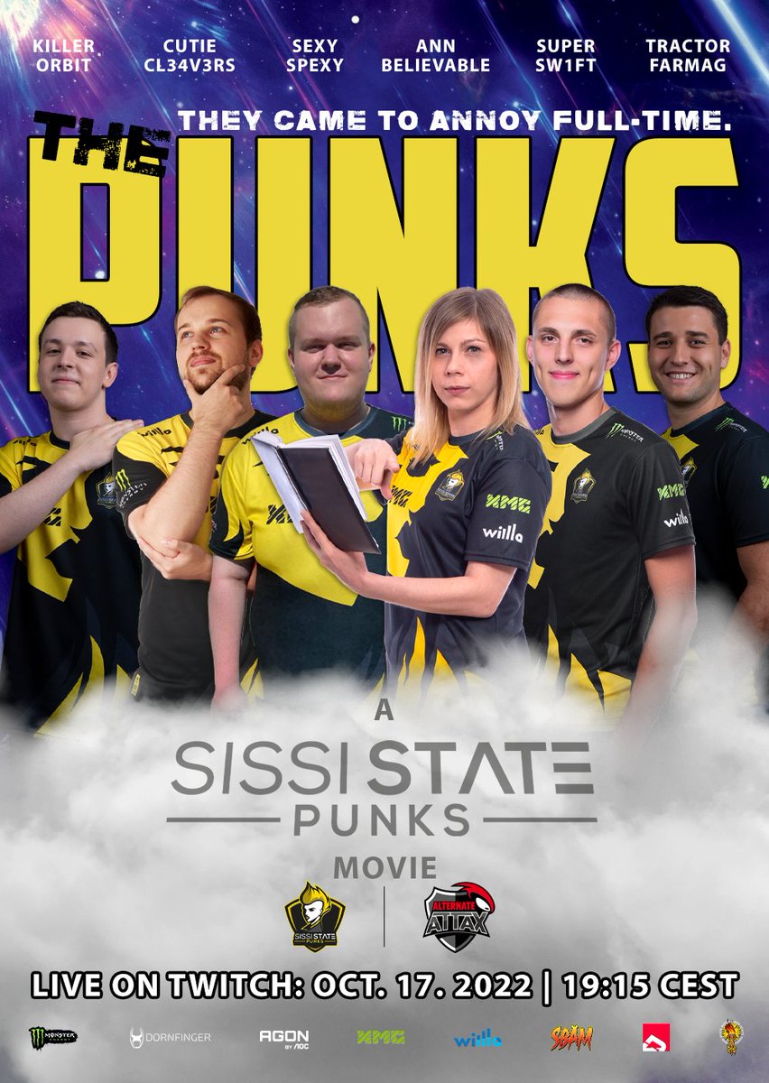 SissiStatePunks's tweet photo. The PUNKS return to the screens today! 😱

Watch the dramatic action-packed comedy against the sparrows live on Twitch!

TODAY: 19:15 CEST
🆚 @ATNattax 
📺 https://t.co/MrBdo45odZ

#SSPisPUNKROCK #ESLMby99DMG https://t.co/zro4EDF2dc