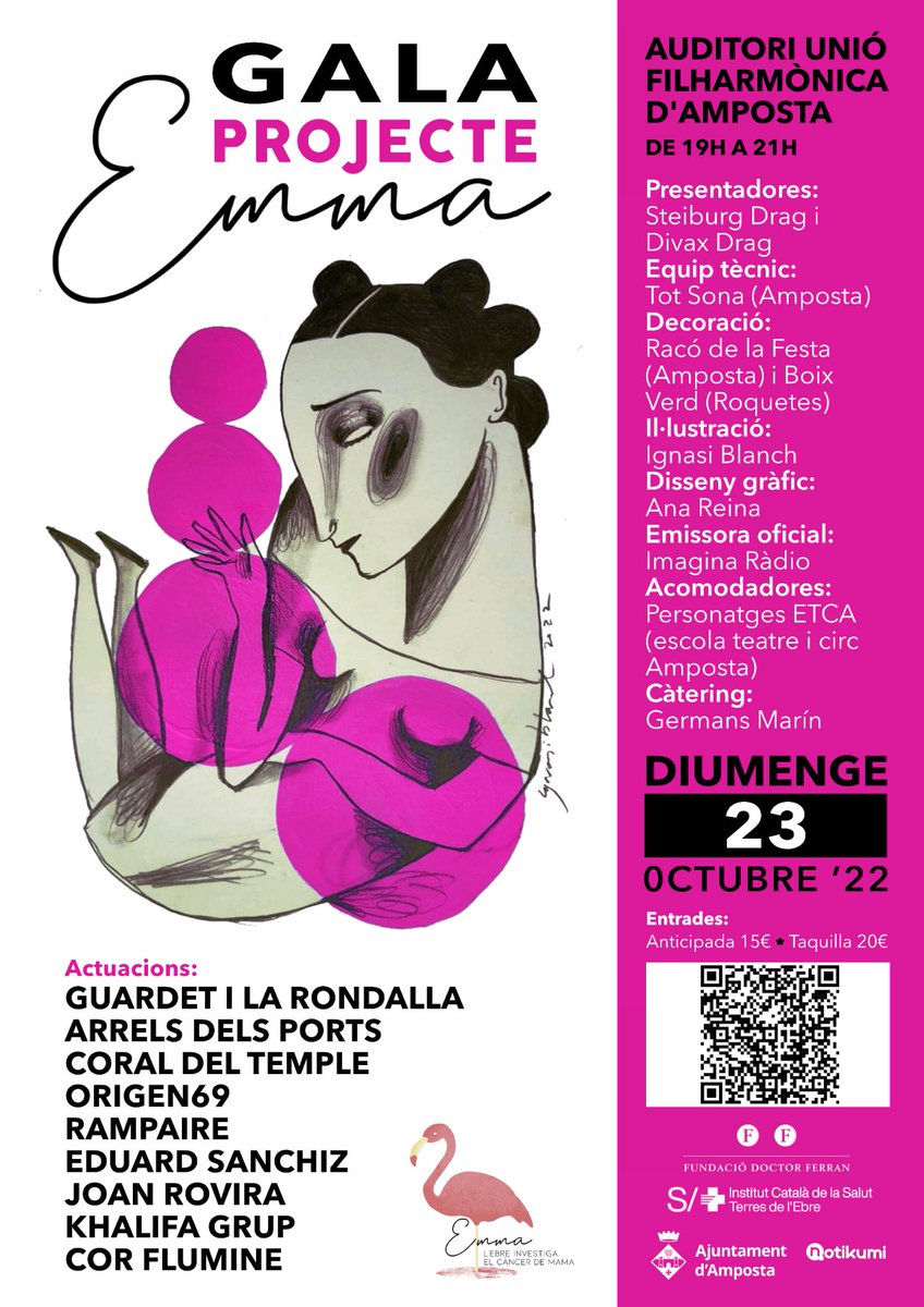 Diumenge a les 19h ens veiem a la Gala benèfica pel <a href="/ProjecteEmma/">ProjecteEMMA</a> a l'Auditori de la <a href="/lafilaamposta/">La Unió Filharmònica</a> a Amposta. No hi falteu!