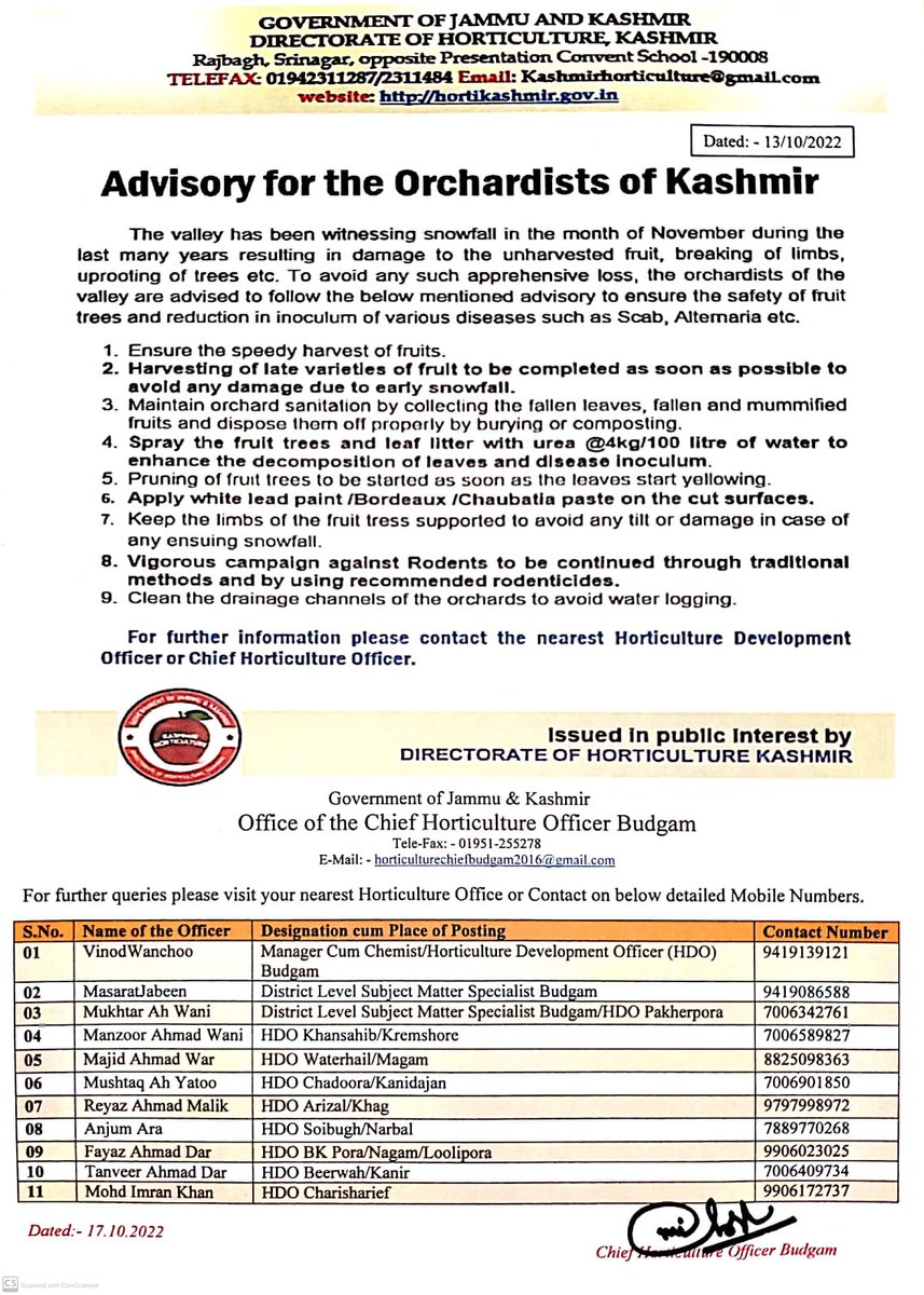 BudgamH's tweet photo. Advisory for Orchardists of District Budgam
@DC_Budgam @SyeedF22 @dicbudgam @HortiKashmir @AgriBudgam @SheepBudgam @ChiefBudgam @KasNuzhat @nazirkhan96 https://t.co/6Gdfn0LTtk