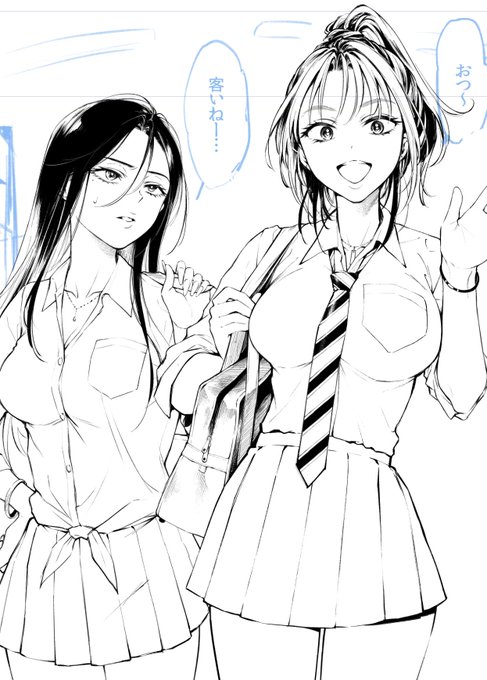 作画開始～モブキャラちゃん達で筆馴らし 