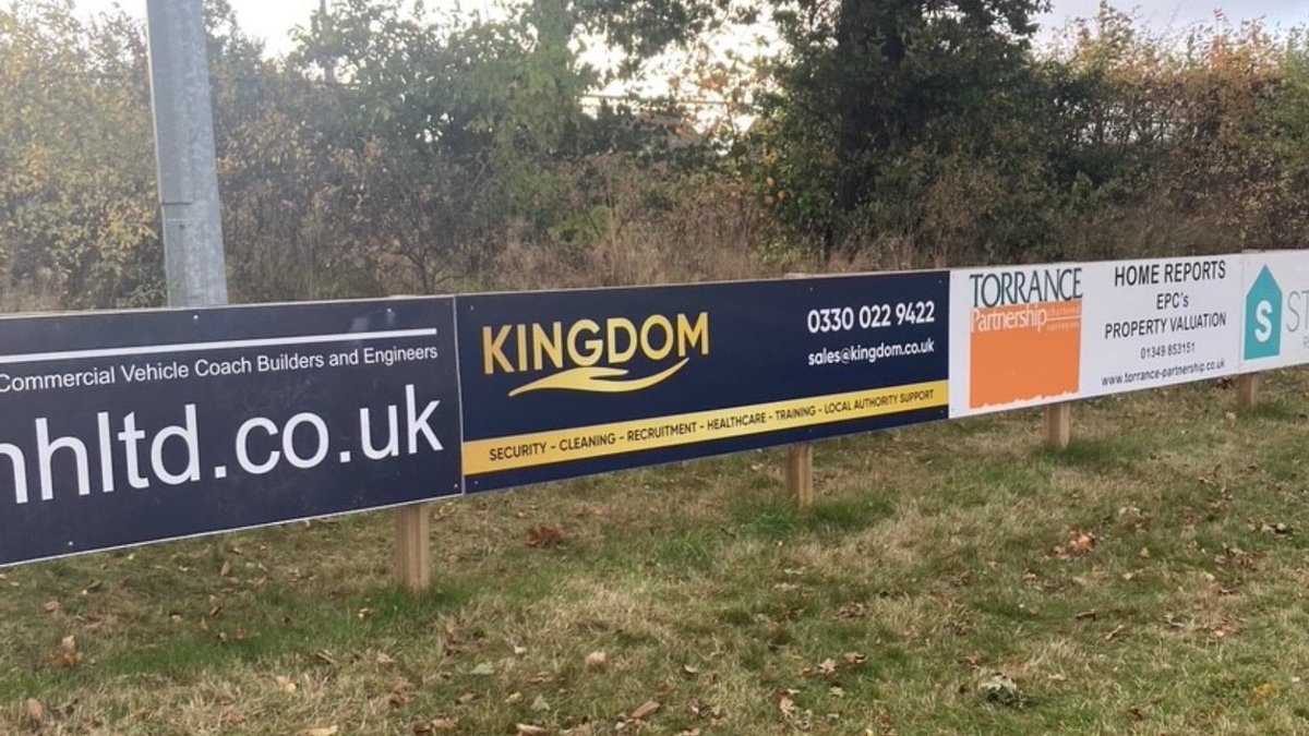Our new signage looks great on display at Ross Sutherland Rugby Club in Invergordon who we are proud to #sponsor. 🙌