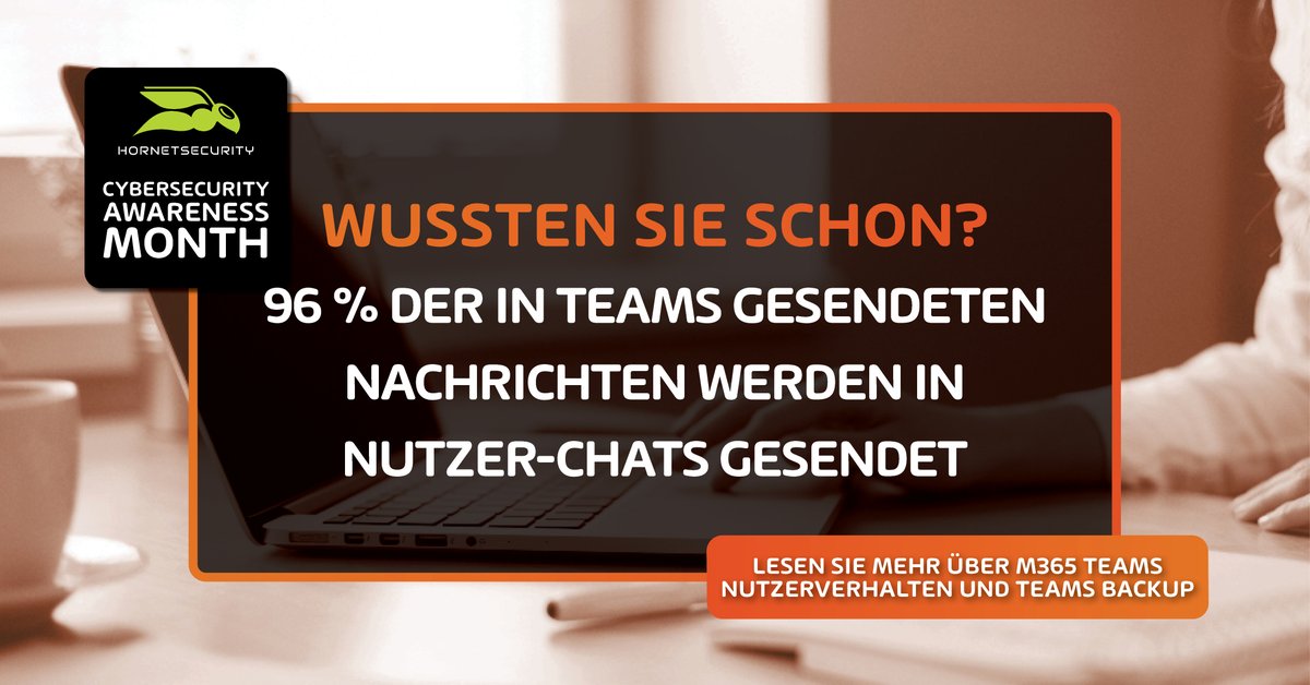 @Hornetsecurityhat eine Studie darüber in Auftrag gegeben, wie Menschen #MicrosoftTeams in #hybriden Arbeitsumgebungen nutzen und wie Du sicherstellen kannst, dass Deine #Teams-Daten mit #365TotalBackup sicher bleiben!
Neugierig? Dann jetzt hier reinlesen:
eu1.hubs.ly/H01Z7JT0