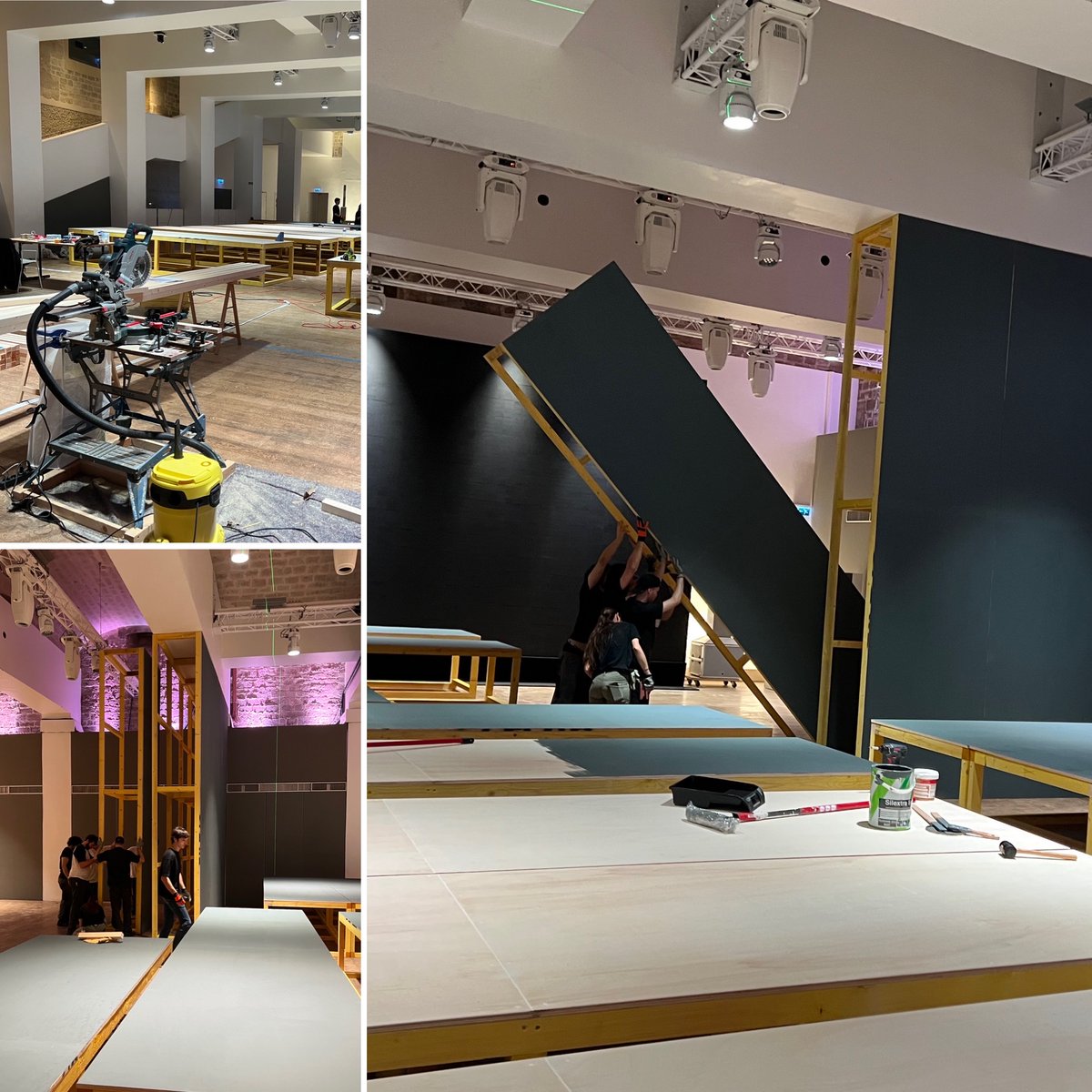 GroupeSpat's tweet photo. Work in Progress ! 🔧🔩
D-3 before the opening at #HotelSalomondeRothschild

#spat #groupespat #expo #exposition #salon #congres  #organisation #regietechnique #logistique #prestataire #coordination #événementiel #event #art #image #oeuvres #Offscreen_Paris https://t.co/urStFE4Sxk