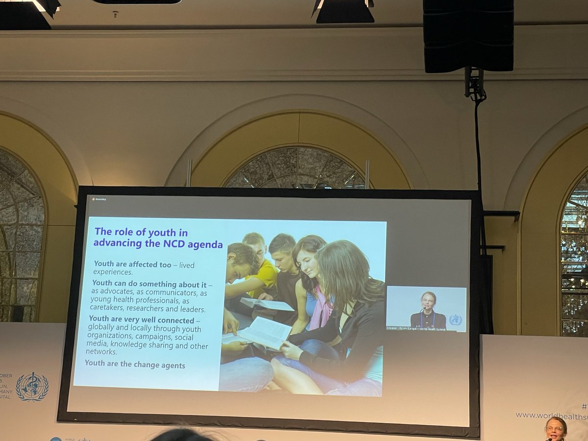 Heartwarming to see #youth at the center of #WHS2022 ! Thank you <a href="/WHO/">World Health Organization (WHO)</a> for ensuring youth voices are loud and heard. Also for <a href="/DefeatNCD/">The Defeat-NCD Partnership</a> recognizing young researchers work.  <a href="/MikkelsenBente_/">Bente Mikkelsen</a> <a href="/DrAxelrod_WHO/">Svetlana Axelrod</a>  champion and youth advocates always ! 💪🏼👏🏼 #beatNCDs <a href="/NCDChild/">NCD Child</a>