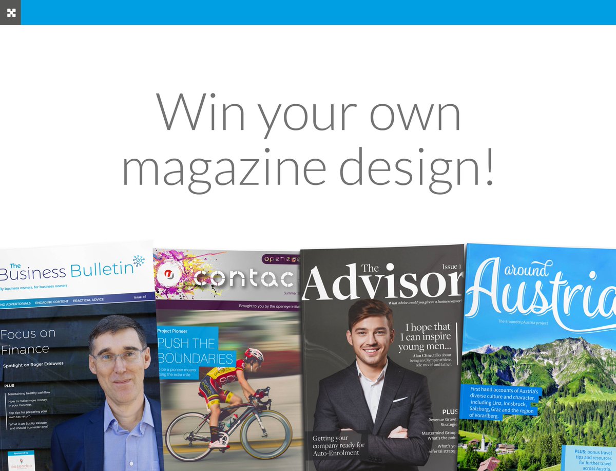 Pixooma's tweet image. We’re offering one lucky business the chance to win their own magazine design.

To enter, visit pixooma.co.uk/win-a-magazine… and complete the simple questions.

You have until Friday 2nd December to enter. Good luck.

#MagazineDesign
#Competition
#pixoomacompetition
#itcouldbeyou