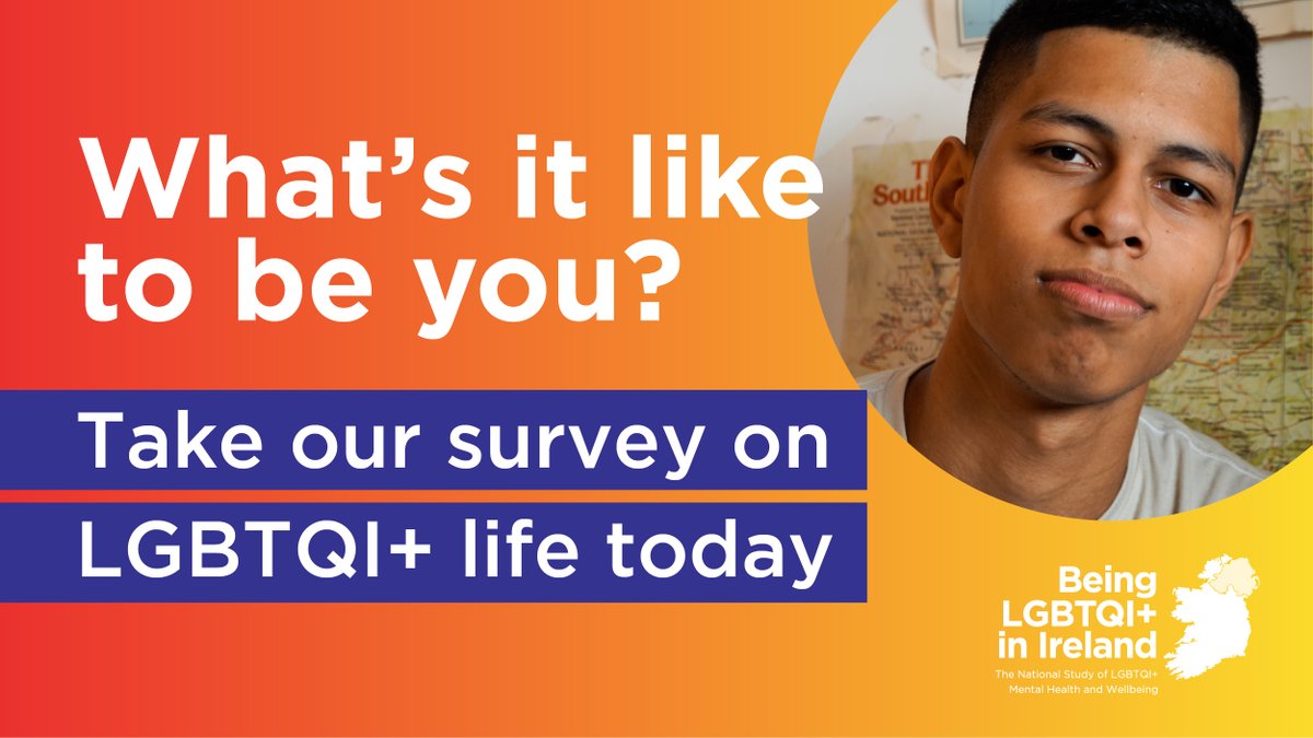 Calling all #LGBTQI+ people! Share your experiences of your mental health and wellbeing in Ireland! Take the Being LGBTQI+ in Ireland anonymous survey today ⬇️ beinglgbtqi.ie @Belong_To @tcddublin #LGBTQ