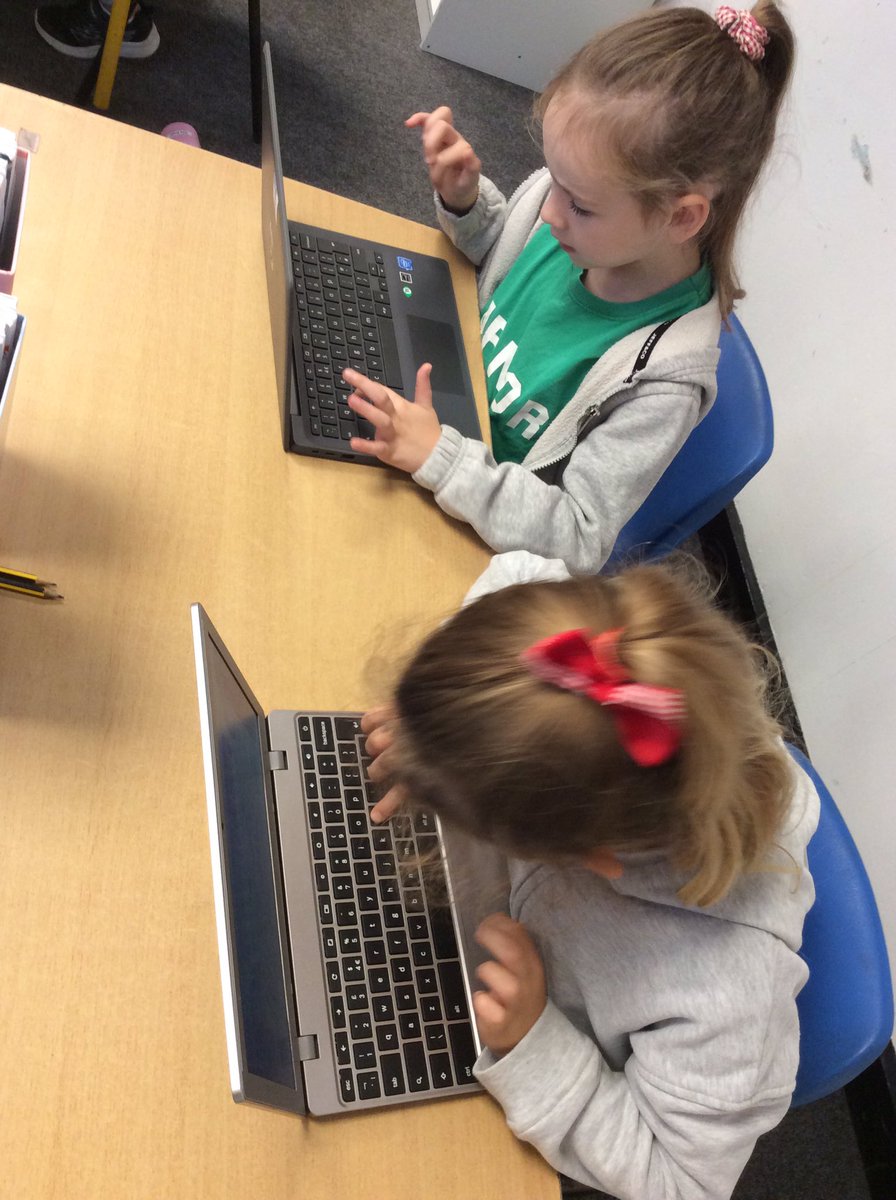 MaundeneSchool's tweet photo. Kestrels are enjoying some time on the Chromebooks this morning and are practising their typing skills. We used an online programme to help get used to the locations of the keys. #computing #dancemattyping #keyboardskills https://t.co/hlGVFB26Xp