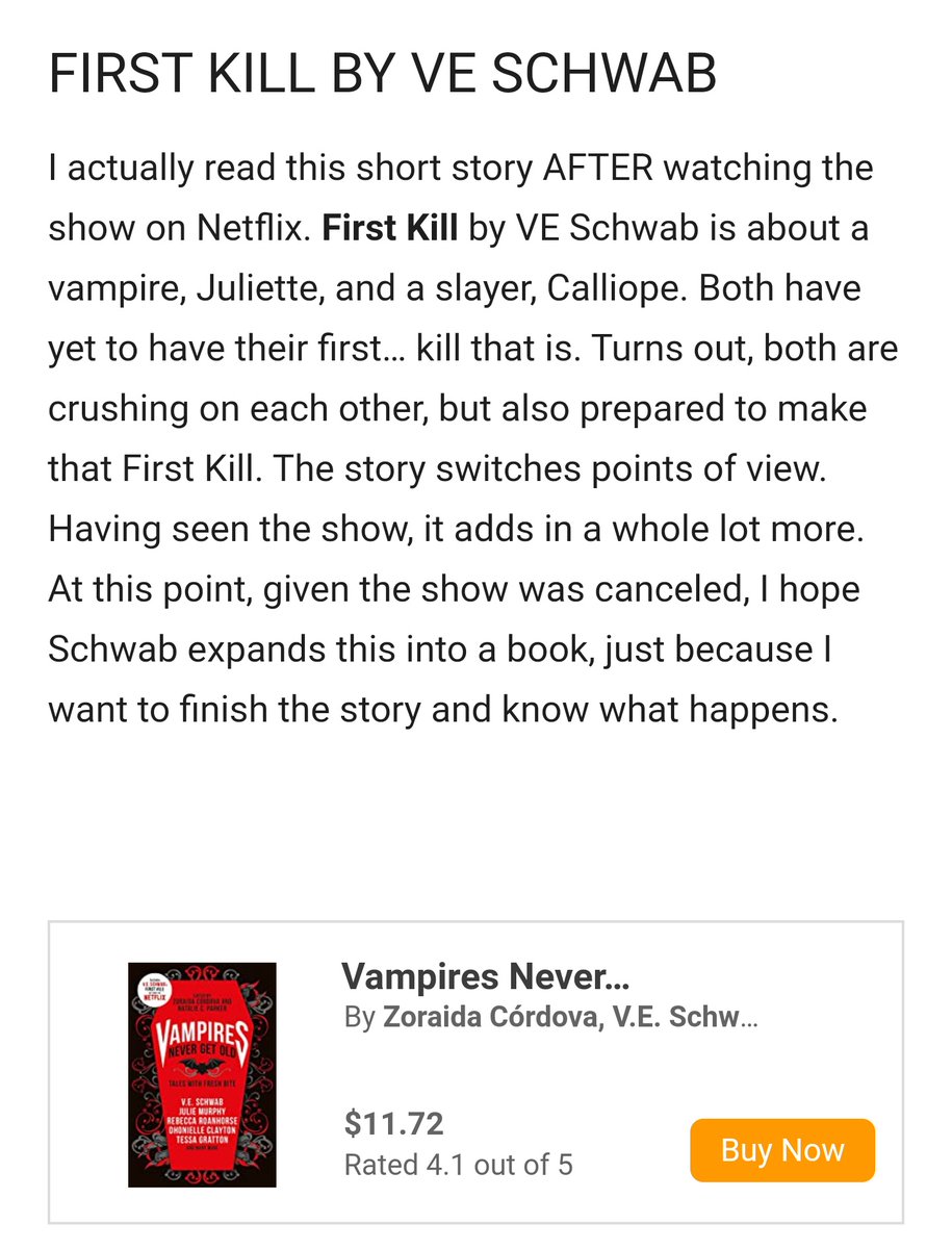 mlesherr's tweet image. First Kill is mentioned in this Vampires Book Review #savefirstkill #FirstKill 
VAMPIRES NEVER GET OLD: TALES WITH FRESH BITE
goodbooksandgoodwine.com/2022/10/vampir…