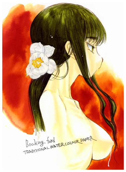 米からBockingfordの水彩パッドが届き、試し描き。しまった。これアタリですわ。表面がすべすべでペンが走り、スキャナーで紙の凸凹を拾わない・原色を濃く深く塗れる・色を塗った後、上から消しゴムでえんぴつのアタリ線が消せる、の三大要求ポイントクリア。円安が落ち着いたらまとめ買いをしよう。 