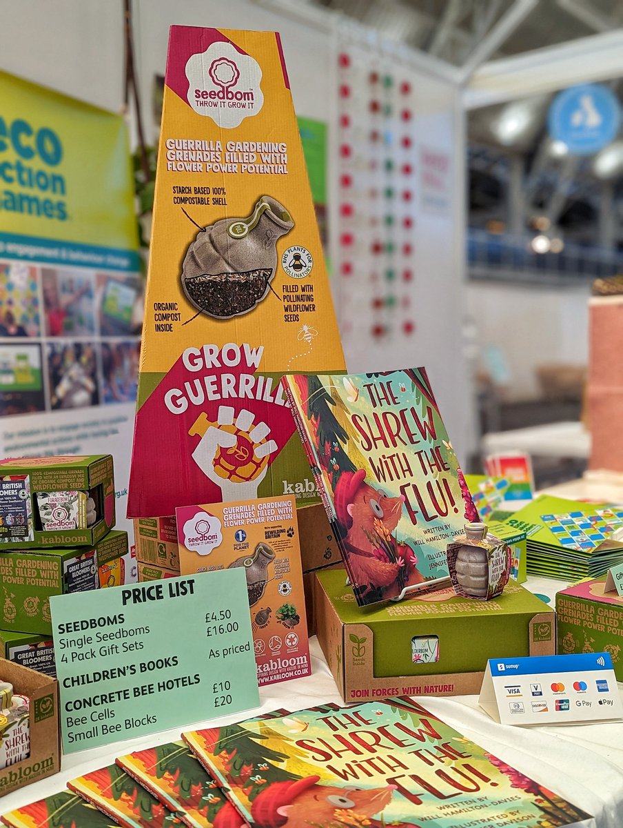 WillHDOfficial's tweet photo. Straight from a school visit on Friday, I raced to London for a weekend at The Sustainability Show - promoting @seedbom and #TheShrewWithTheFlu alongside some of the most amazing @BluePatchTeam businesses. Bzzzzzing! #SSLDN22 https://t.co/c0zTE6MWNk