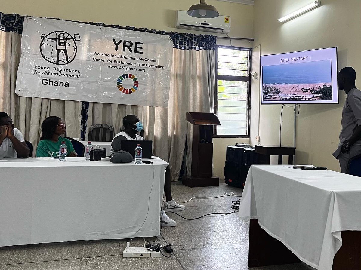 #YRE were invited by @Northwell_Gh to #UN Youth Climate Report, #Ghana Youth Videography Programme to see their take on #ClimateChange, it's effects on victims and coping mechanisms. It turned out that Dir Dr Mark Terry is with @FEEInt too. Now looking forward to collaborate!