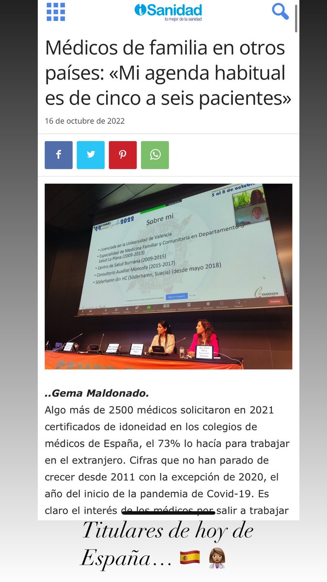 Forner1Marta's tweet photo. Solo hay que ver los titulares de hoy de 🇪🇸… 👩🏽‍⚕️ #EspecialidadUrgenciasYA 
 @sanidadgob @CarolinaDarias @sanchezcastejon https://t.co/ScGwCq1KUX