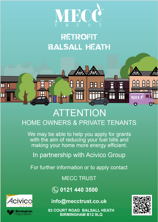 <a href="/BhamCityCouncil/">Bham City Council</a> is offering grants to homeowners in B12 postcode area with the aim of reducing fuel bills and making their properties more #energyefficient.
for further information: 💻 mecctrust@hotmail.com or ☎️ 0121 440 3500. #energybills #grant #birmingham @GreenSqAccord