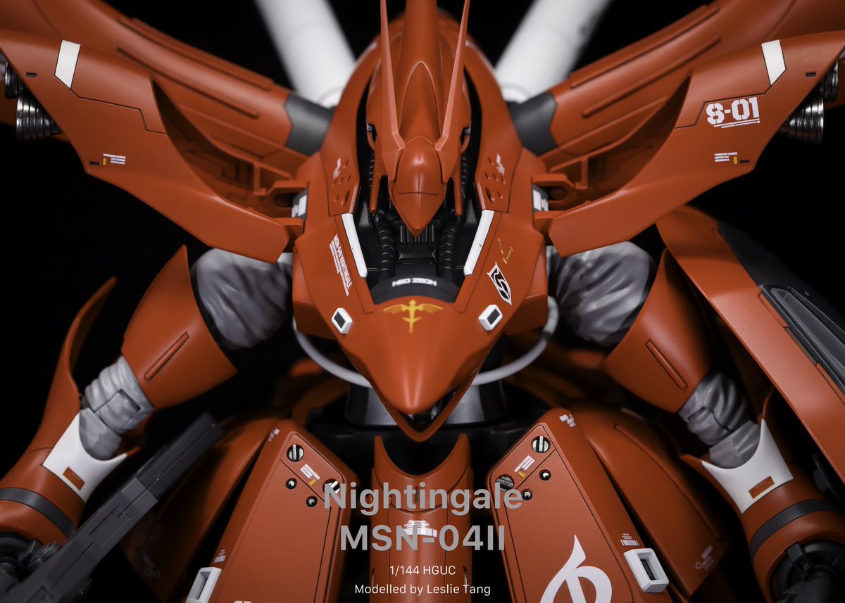 lesliemodeller's tweet photo. Some close up shots for the Nightingale. 

#gundam #gunpla #gunplaphotography #plasticmodel #gundamphotography #gundammodel #customgunpla #gundamcustom  #機動戦士ガンダム  #ガンダム  #nightingale #charcountrrattack #bandai #夜鶯 #馬沙之反擊 #逆襲のシャア #nightingalehguc https://t.co/KN4aiwaufa