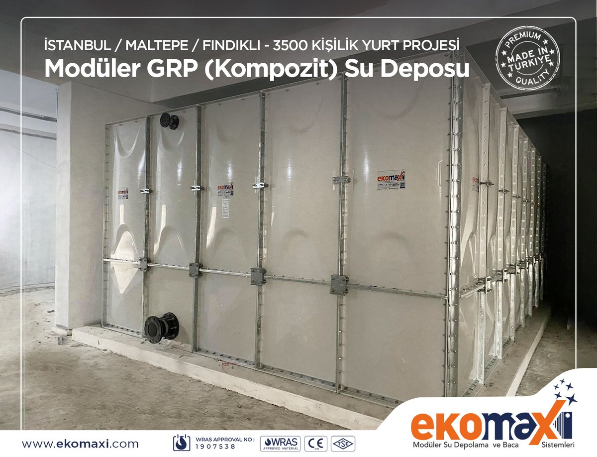 Ekomaxi1's tweet photo. #temizsu #cleanwater #watertanks #grpsudeposu #kompozit #sudeposu #sutankı #kompozitsudeposu #watertank #panelwatertank #millisanayi #yerliüretim #grpwatertank #paneltank #save_water_save_life #içmesuyu #modülersudeposu #waterstorage https://t.co/H8sPMpBfZr