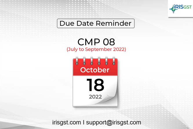 IRISGST's tweet photo. Dear Taxpayers, file your CMP-08 today to avoid fines.
You can also read our blog to know more about the return https://t.co/R73nuVHzG1
#Duedate #Taxpayer #GST #GSTIndia #GSTDueDate #GSTRFiling #GSTR6 #GSTReturns #taxpayers #GSTTaxpayers #CMP08 https://t.co/NBQLzoVcqS