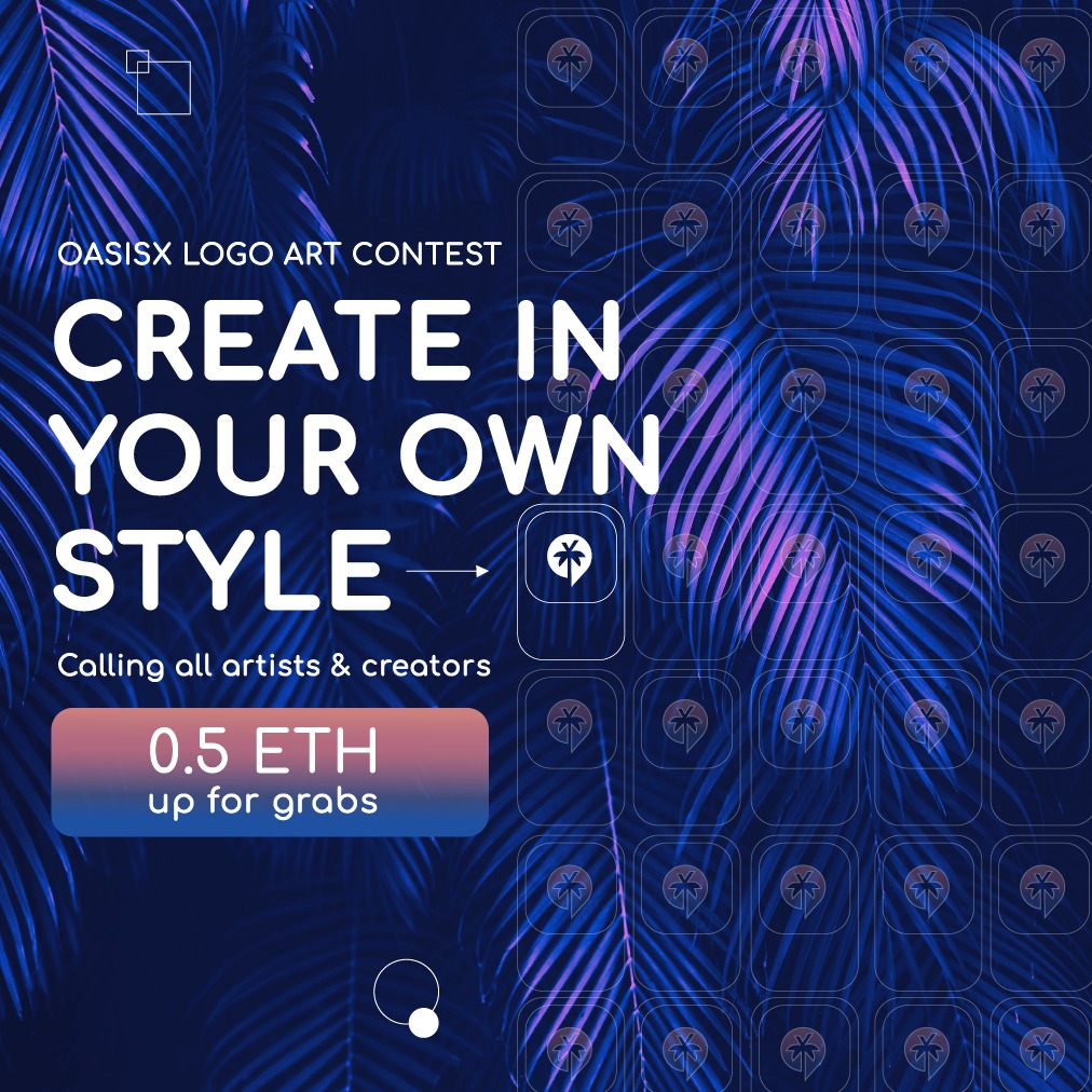 oasisxworld's tweet photo. 🎃 To celebrate halloween we are hosting #OasisX LOGO art contest! 
📣 Calling all artists &amp; creators - 0.5 ETH up for grabs

🥇1st = 0.25ETH
🥈2nd = 0.15 ETH 
🥉3rd = 0.1 ETH 

🎨 Get creative 
#⃣ Tweet your entry with #oasisx 
⏳ Ends Oct 31st! 

Retweet for a treat 🍭

#web3 https://t.co/4tOzJdwHwL