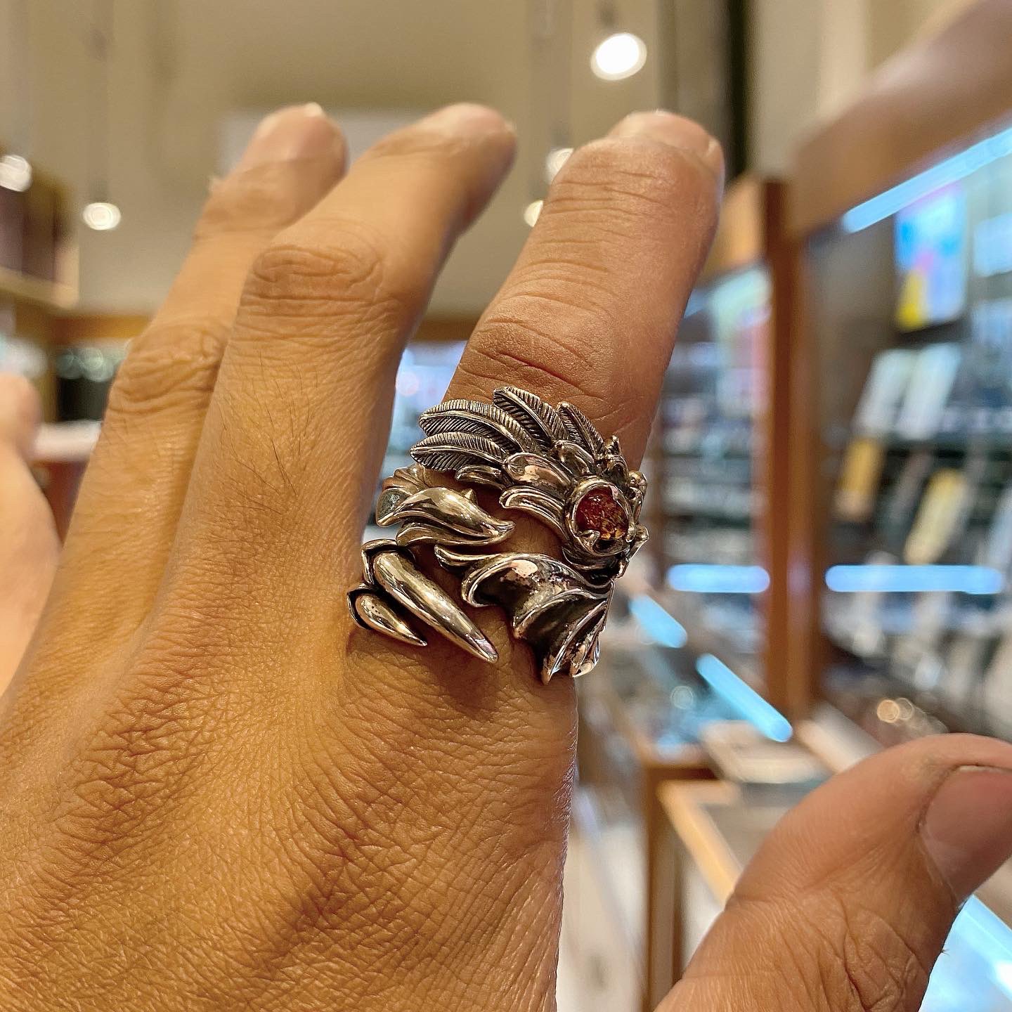 リトルウッズ♡ボタニカルころっとハート♡ブルー系 ピアス/イヤリング
