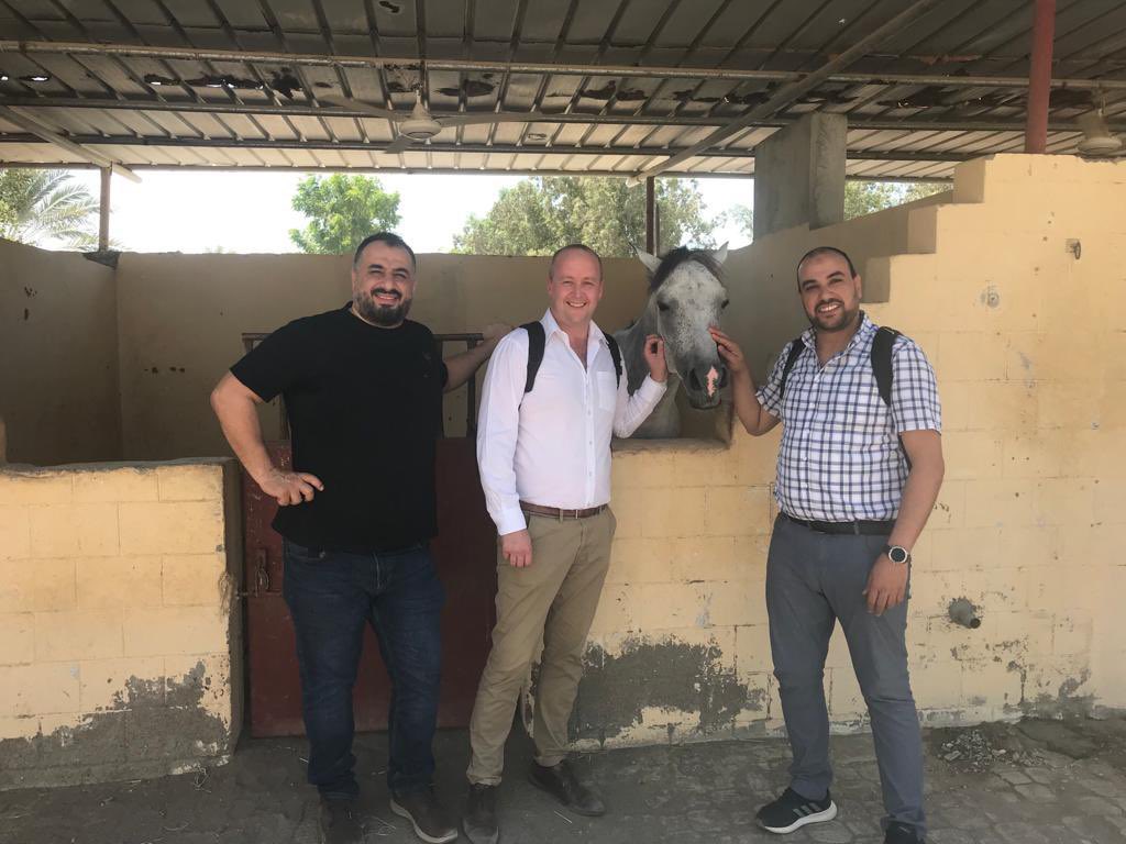 MervueLabs's tweet photo. 🌍Sam Sweetnam, Mervue Laboratories Nutritionist, meeting with our global business partners, Abufaris United Company, in the Sultanate of Oman while also visiting stud farms &amp; veterinary clinics in the area🌍
#globalpartnerships #MervueInternational #MervueIreland #animalhealth https://t.co/tJPyhoHLQ2